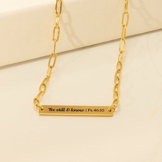 Paperclip Bar Necklace