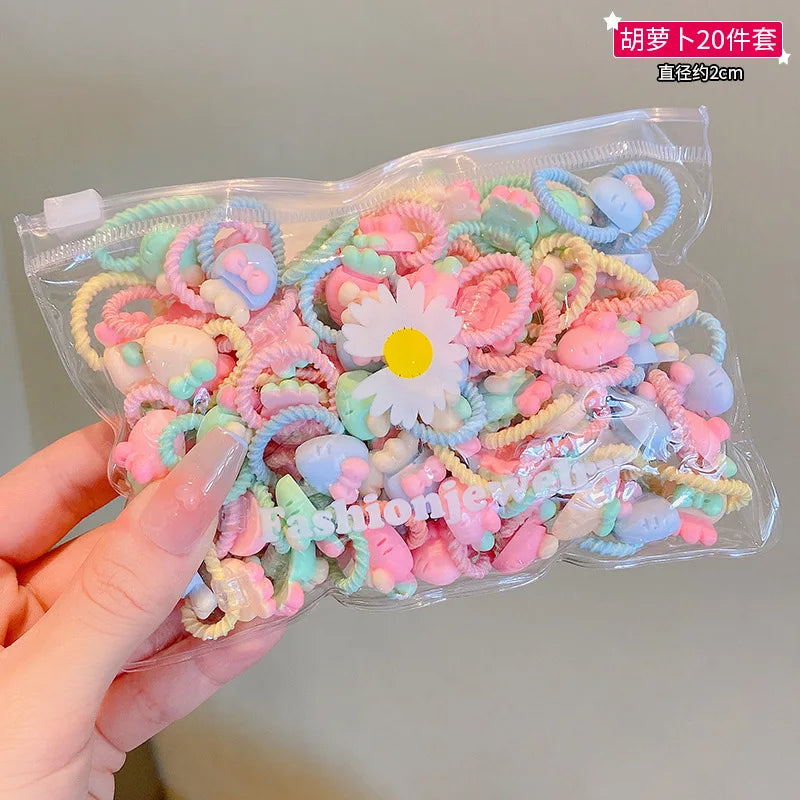 Children's Rubber Band Does Not Hurt The Hair Elastic Good Girl Baby Head Rope Small Tie Hair Chirp Scrunchies Headdress